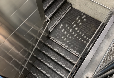 escalier quart tournant acier