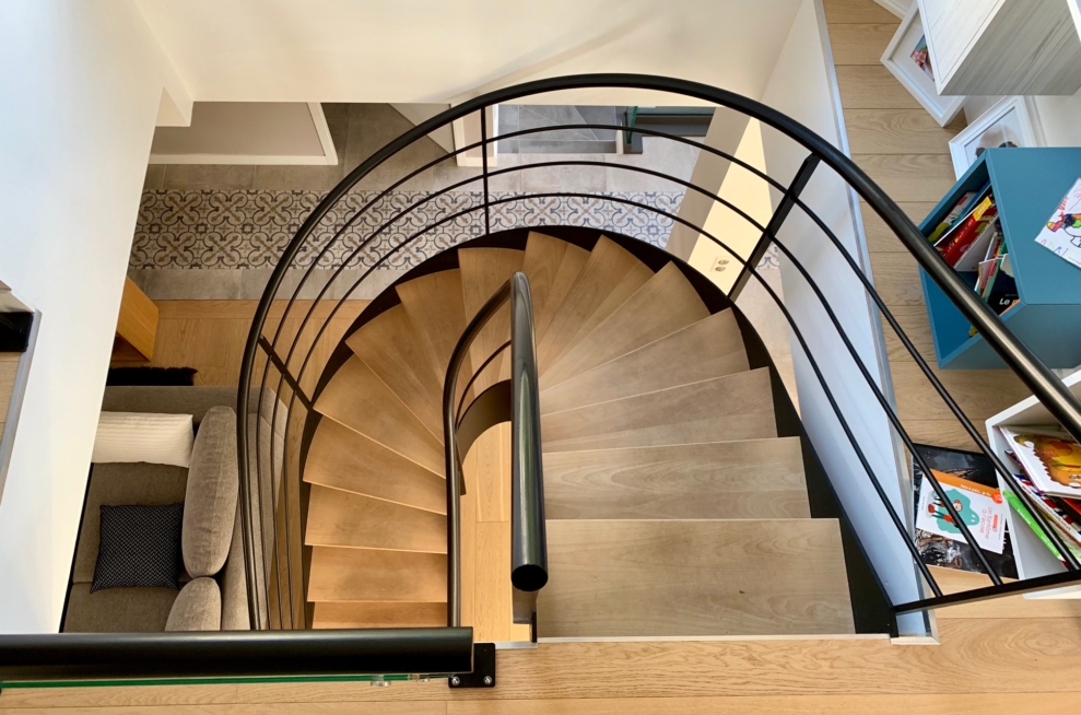 escalier sur mesure balance a vide central