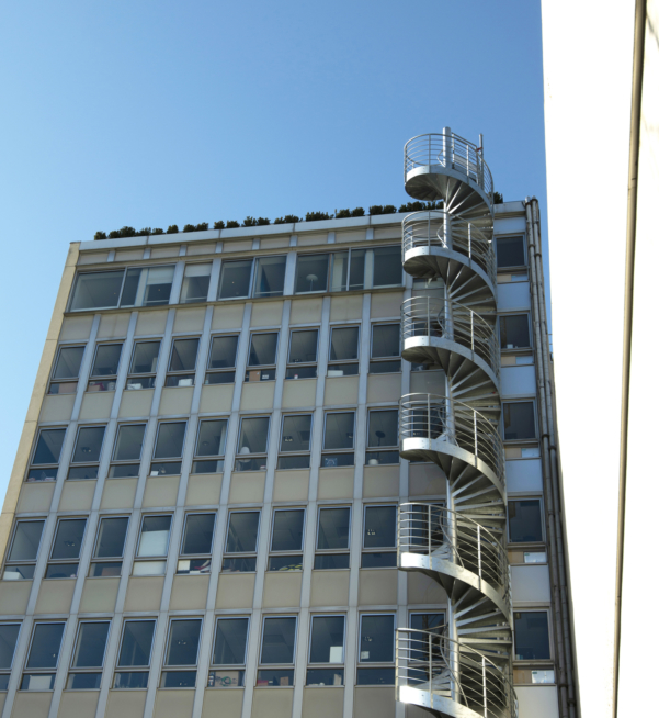 vue escalier secours industriel gaumont helicoidal