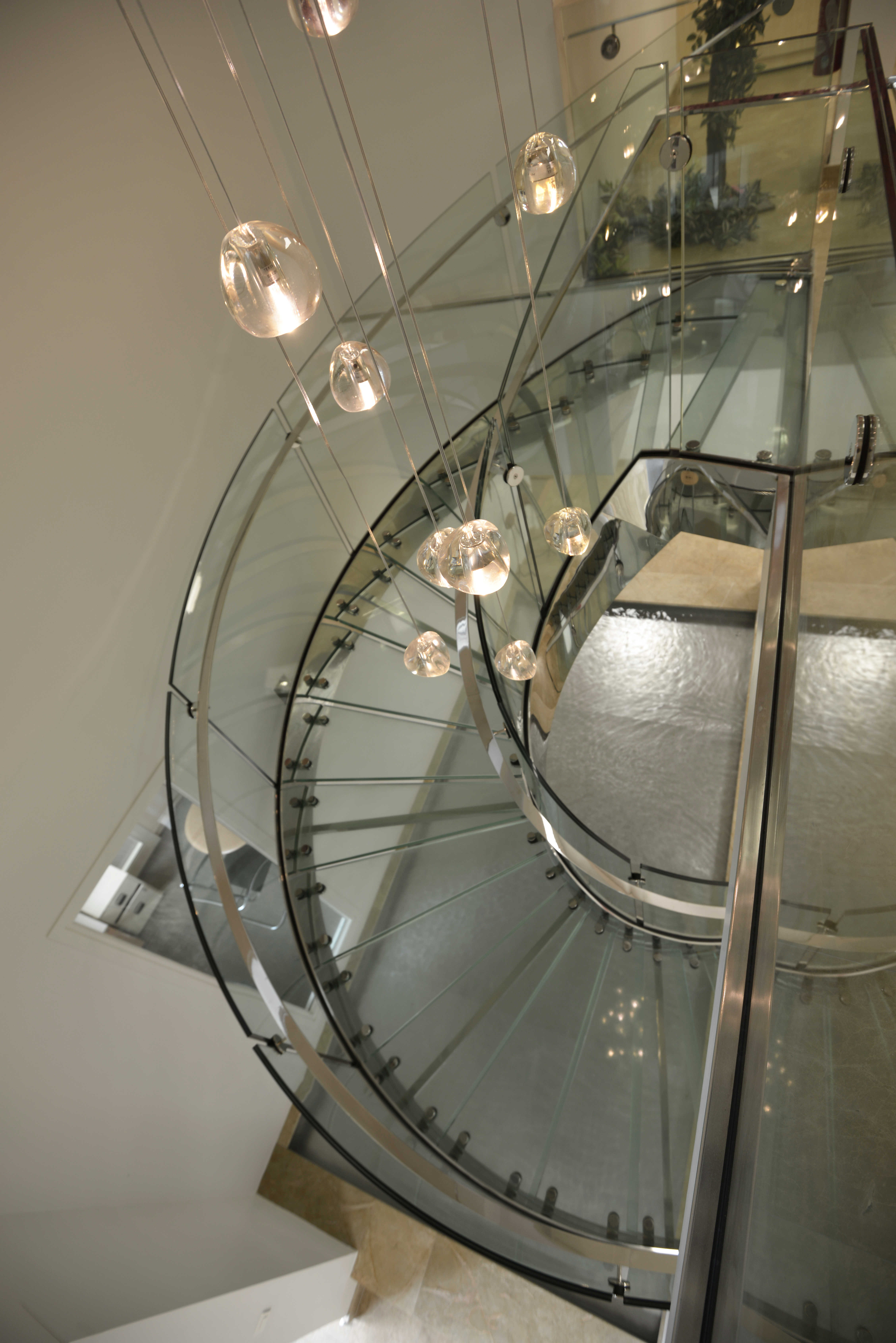 escalier balance sur mesure verre inox polimiroir