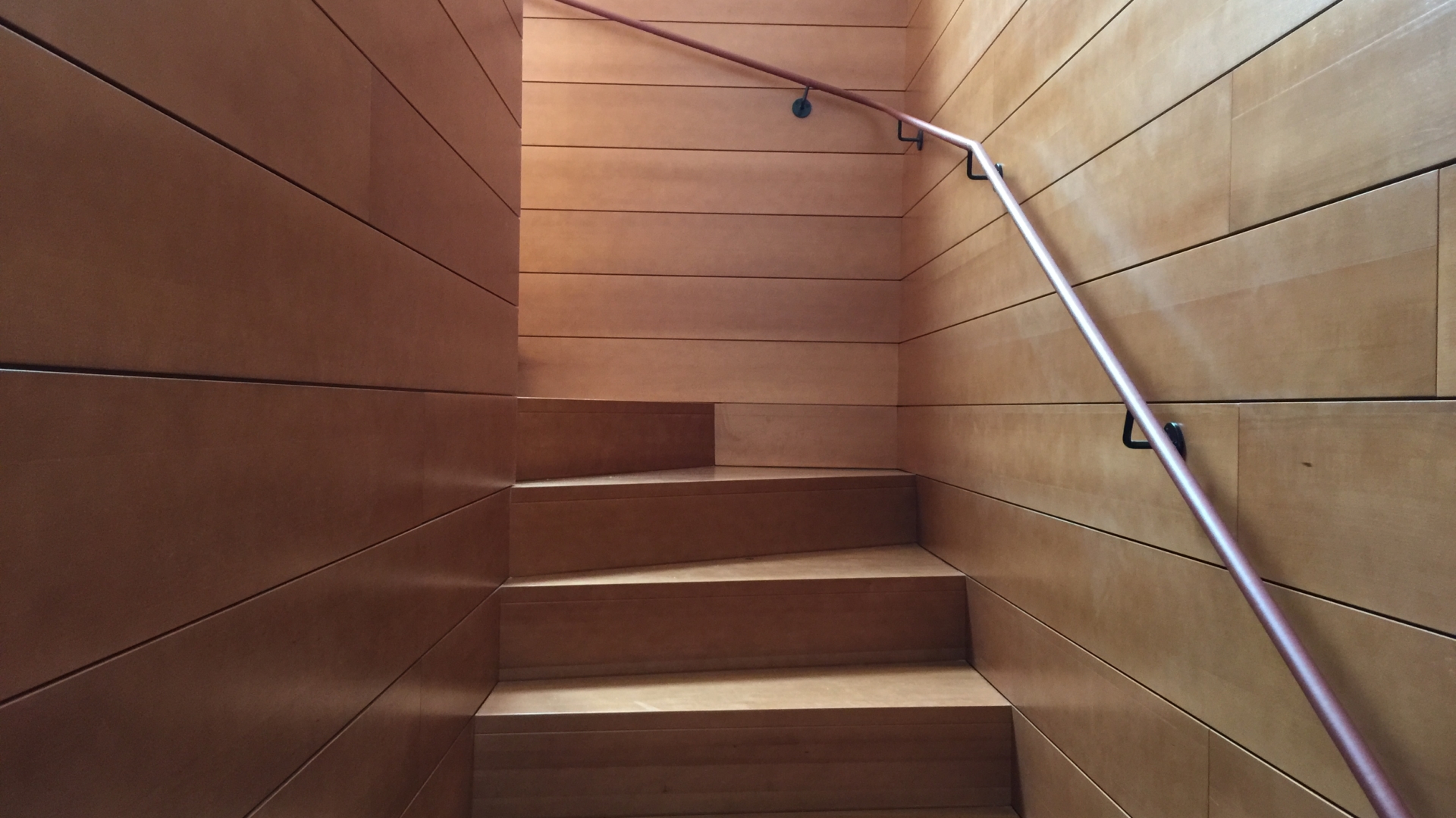 escalier droit acier recouvert de bois paris rinck architecture