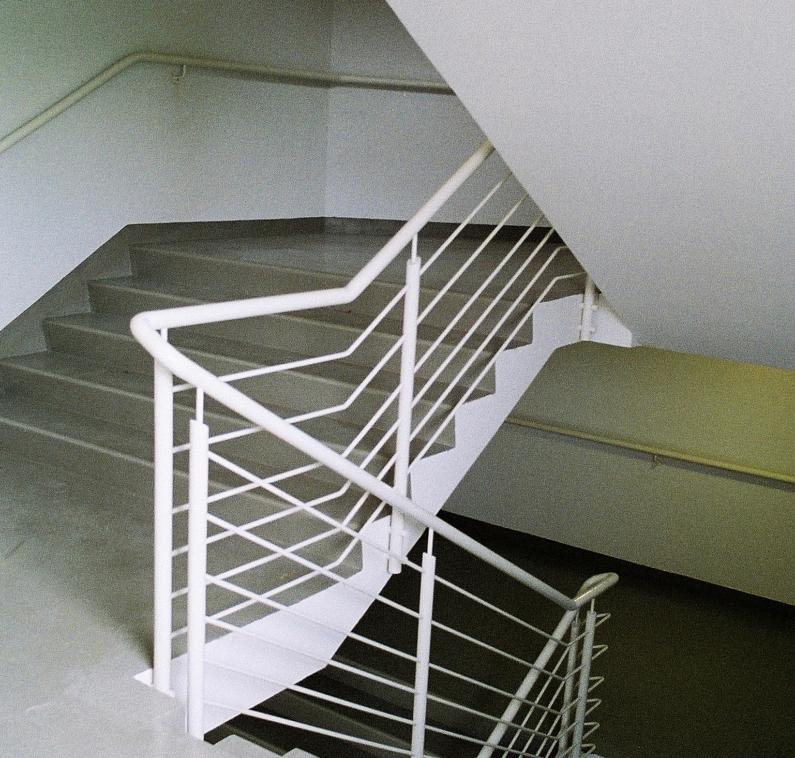 garde-corps acier sur mesure laqué blanc